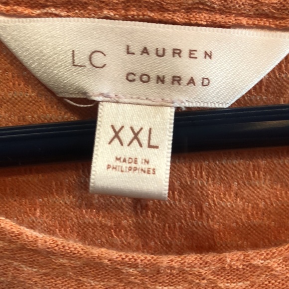 Lauren Conrad xxl peach crop top EUC - Picture 3 of 5
